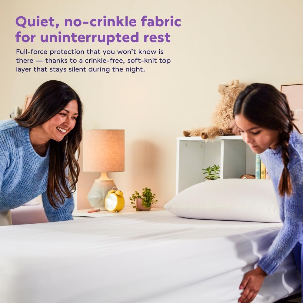 Purple Deep Pocket Waterproof Mattress Protector - California King, Fits Mattresses 15.5" - 20" - Durable Protection with Comfort-First Design for All Mattress Types