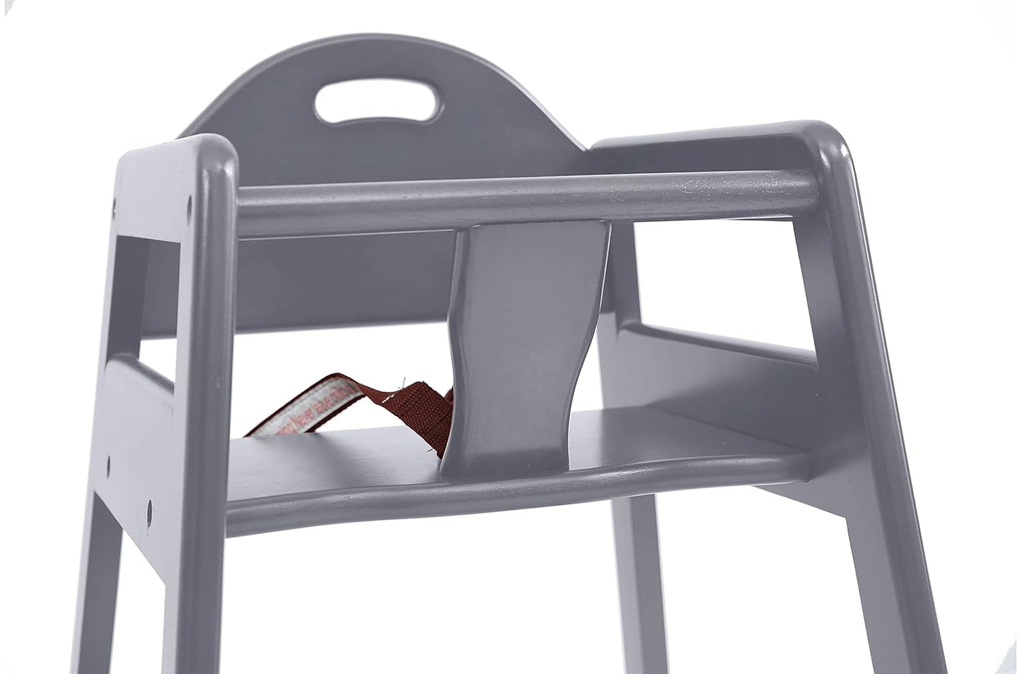 Wooden High Chair for Baby & Toddler – Restaurant-Style Stackable HighChair with Commercial Grade Solid Wood for Dining Table & Kitchen – Compact & Portable Design for Home & Restaurant Use - Gray