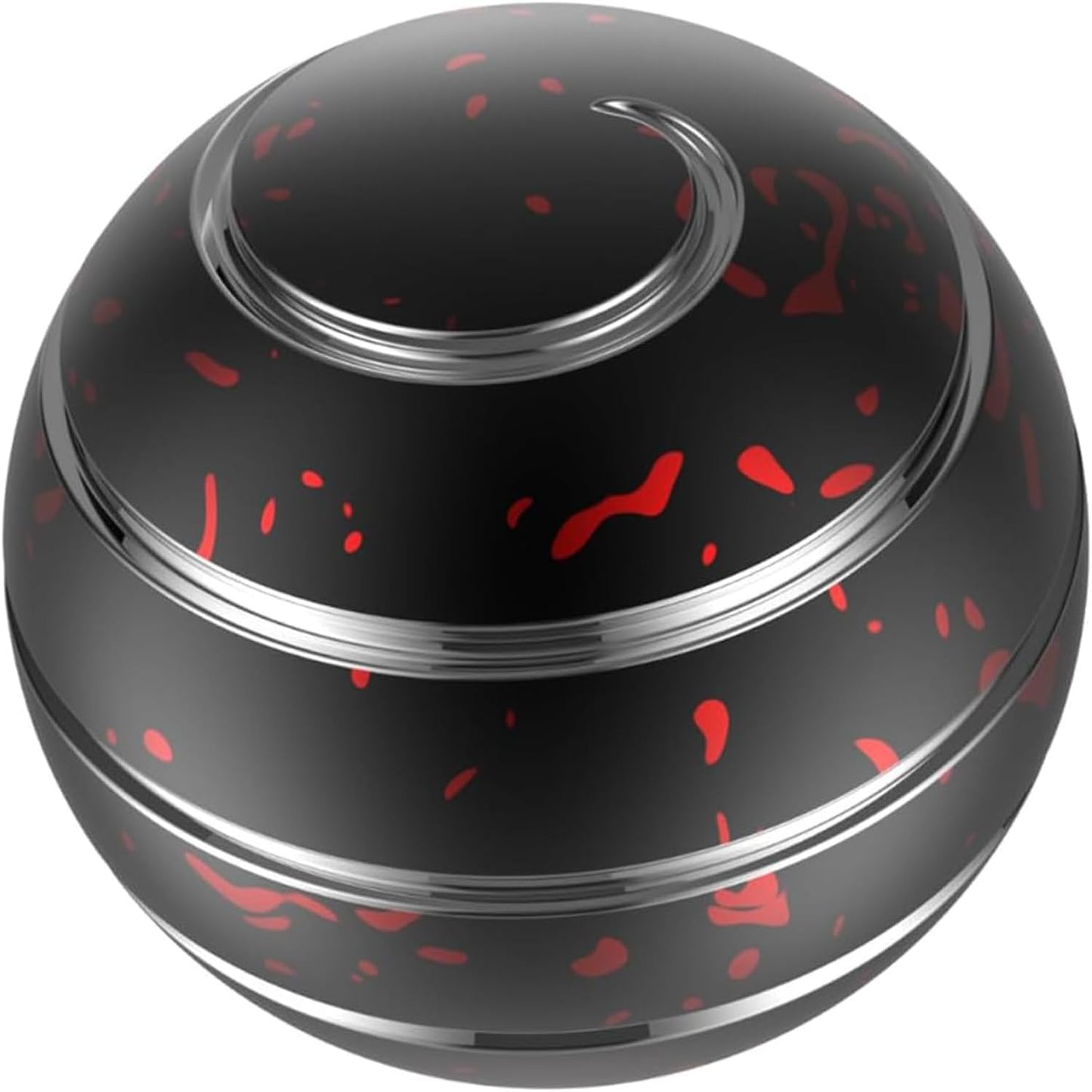 Kinetic Desk Toy, 1.77'' Kinetic Spinning Desk Toys for Adults, Fidget Toys for Party Favors, Christmas Stocking Stuffers, Easter Basket (45MM, Black Red)