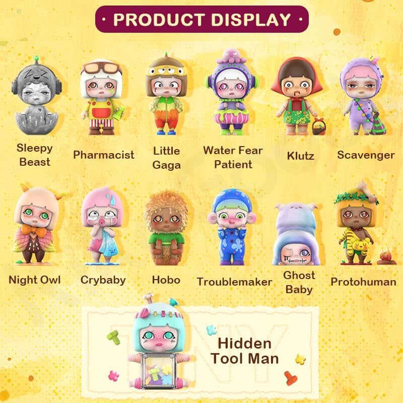 Tiny doll Fairytale Town Series 12PCs Random Design Box Toys for Modern Home Halloween Decorations Indoor, Collectible Toy Set for Desk Accessories