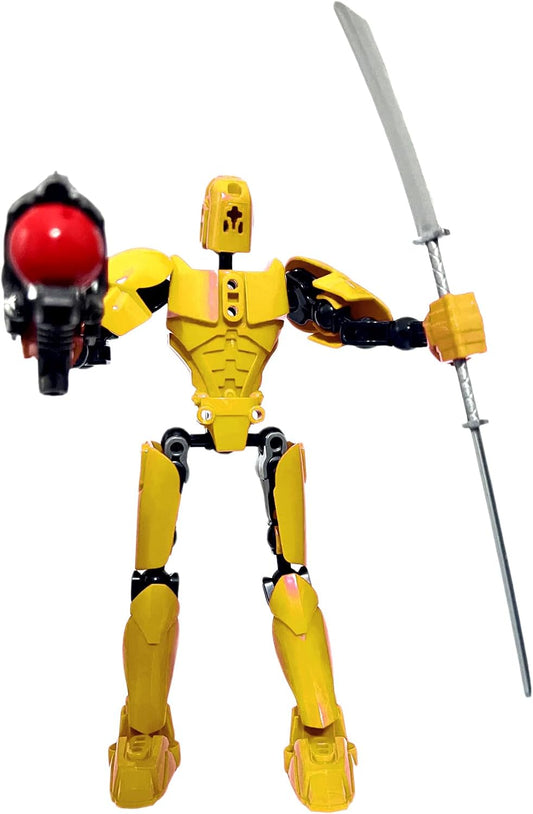 Titan 13 Action Figure, T13 Action Figures 3D Printed Multi-Jointed Movable, Nova 13 Action Figure Lucky 13 Action Figure Dummy 13 Action Figure, Game Gifts Valentines Gifts (New Yellow)
