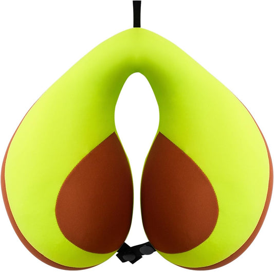 MOOB Neck Pillows for Kids,Traveling Gifts for Toddler & Children U-Shape Car Seat Head Travel Neck Pillow,Toddler Neck Pillow for Carseat Green Brown