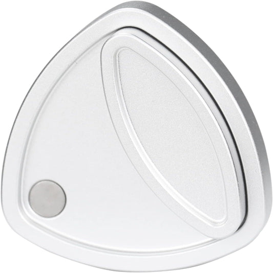 FREELOVE Pivot Magnetic Fidget Slider, Metal Worry Coin Haptic Clicker for Adults, Triangle Rotation Kinetic Toy Mechanical Sound EDC, Autism Sensory ADHD Anxiety Focus Meditation (Aluminum Silver)