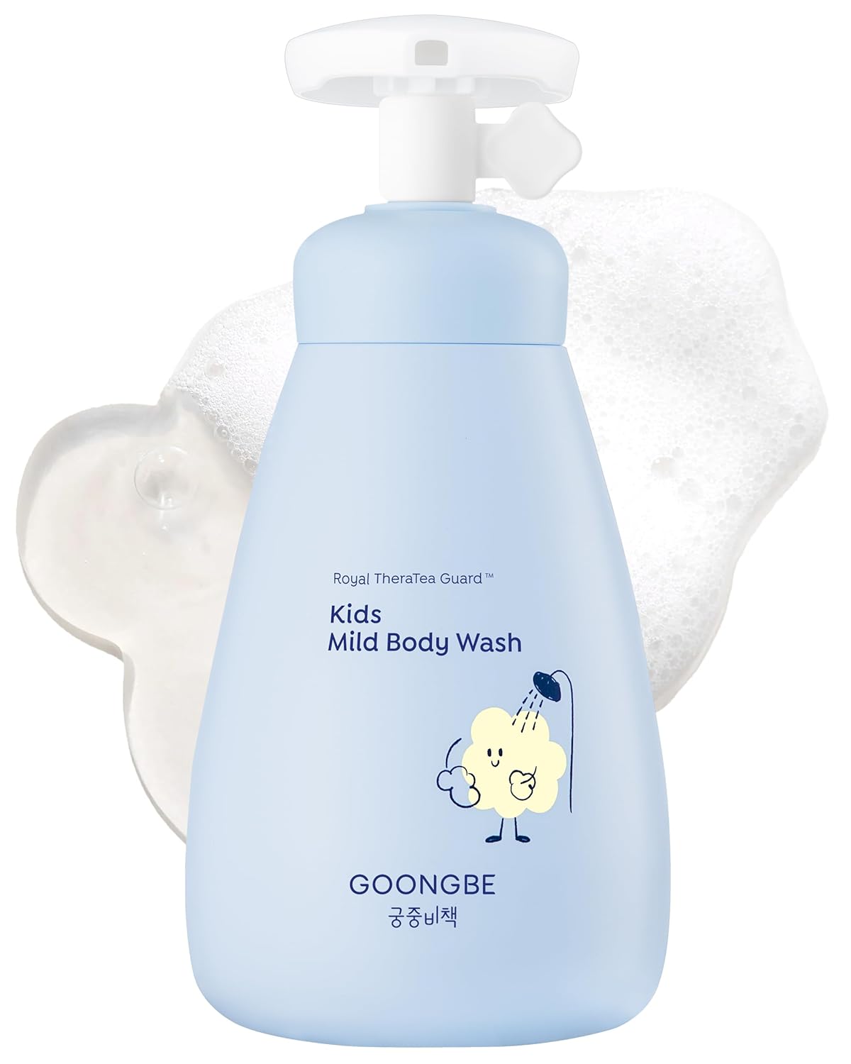 Kids' Mild Body Wash - Korean Kids Body Cleanser - Hydrating & Refreshing Low pH Soft Bubble Foaming with Panthenol and Amino Acids - Allergen Free Scent, 10.1 fl.oz.
