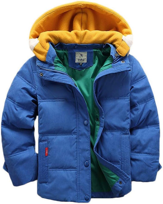 Vinmin Kids Winter Latest Thicken Hooded Jacket Warm Quilted Coat Casual Outdoor Cool Cute for Boys Girls Autumn Spring