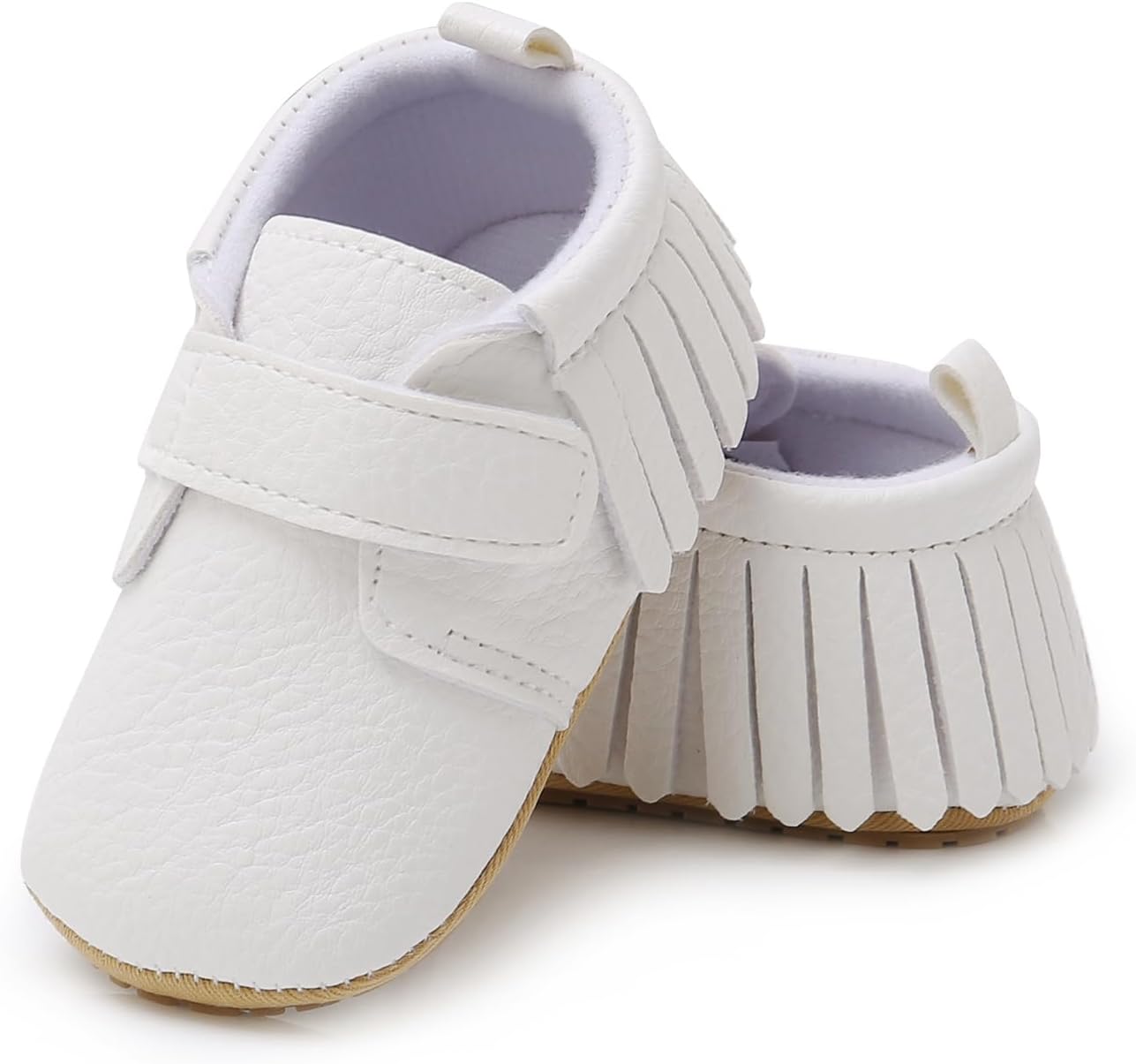 SOFMUO Baby Boys Girls High Top Ankle PU Leather Sneakers Soft Rubber Sole Infant Moccasins Newborn Oxford Loafers Anti-Slip Toddler Wedding Uniform Dress Shoes
