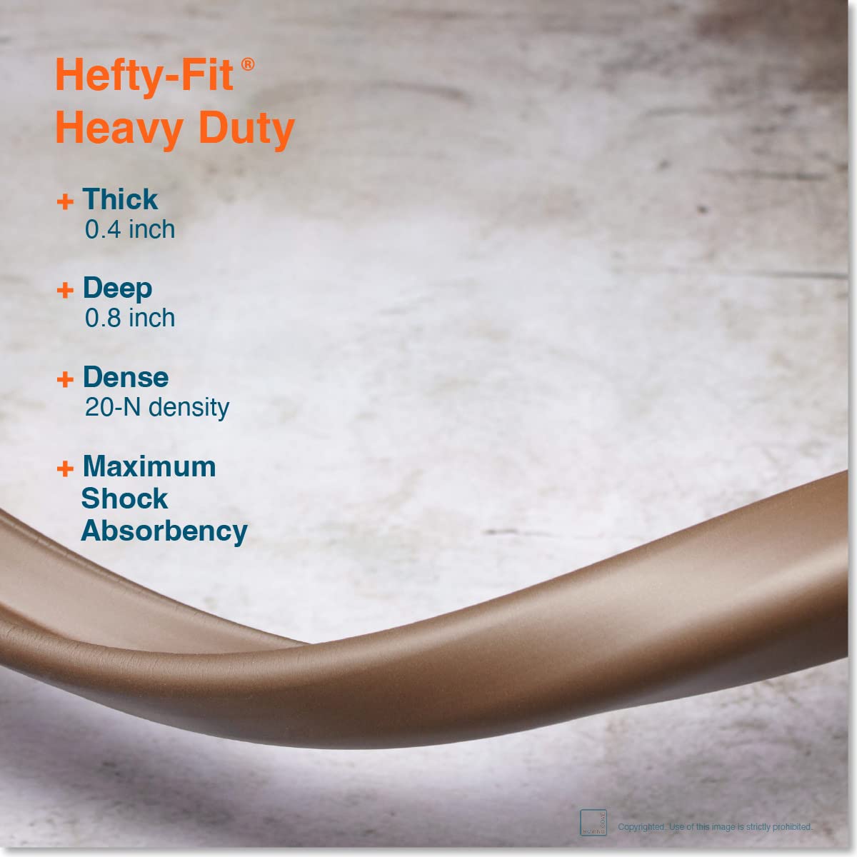 Roving Cove HeftyFit Edge Protector for Baby Proofing (6ft Large Edge Only), Heavy-Duty Soft Rubber Foam Furniture Edge Bumper Guards, Desk Edge Cushion, Wall Corner Covers, 3M Adhesive, Coffee Brown