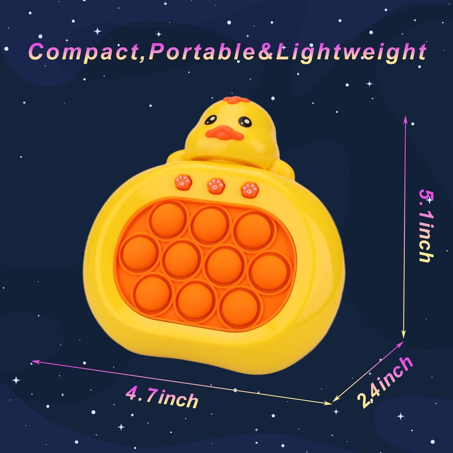 Quick Push Console with Instant Sound Feedback | Handheld Fast Speed Pushing Game | Pop The Target Interactive Educational Sensory Fidget Toy for Kids Adults | Fun Toy for Children 3-12