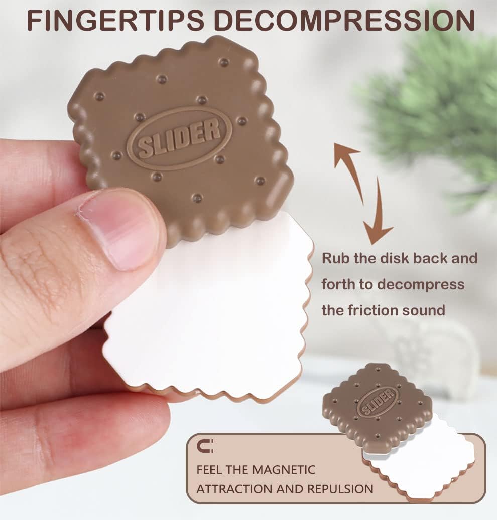 3pcs Haptic Coin Magnetic Fidget Slider, Magnetic Push Slider ADHD Sensory Toys Desk Office Fidget Toy Gifts for Adult Teens Kids