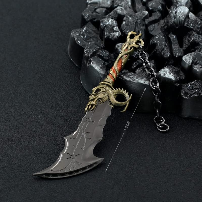 Superbuybox God of War Kratos Blades of Chaos Action Figures Game Collection Keychain Desk Decoration Backpack Pendant Gift