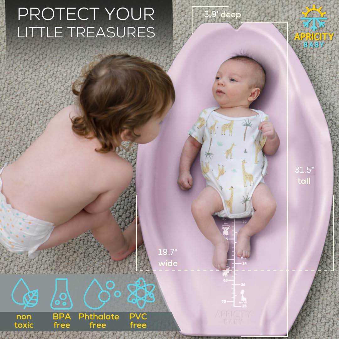 Apricity Baby Changing Pod- Pink- Waterproof Non-Slip Changing Pad Easy-to-Clean Diaper Changing Station for Dresser Tops Large Portable Wipeable Changing Pad for Newborns to Toddlers Diaper Changer