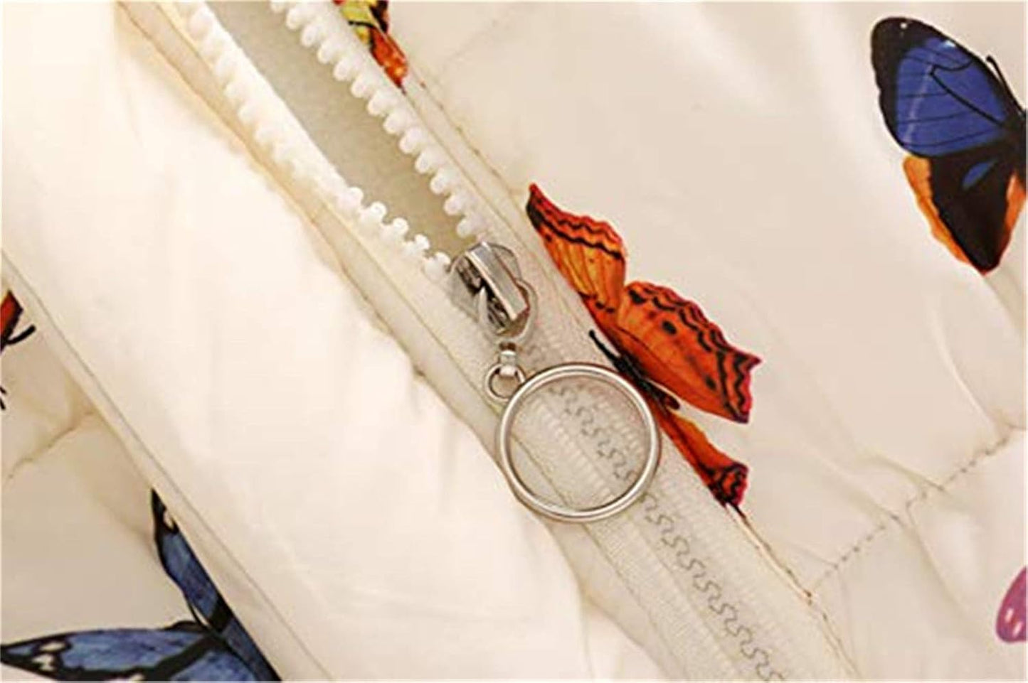 Miss Bei Girl's Winter Coat Jacket Hooded Kids Toddler Flower Print Parka Outwear Warm Cotton Puffer Hooded Jacket