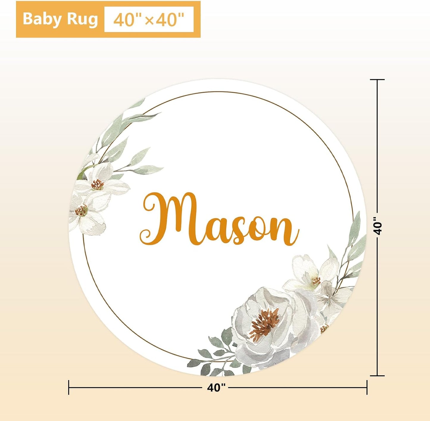Custom Baby Crib Set - 5 Pcs Personalized Name Flowers Crib Bedding Set for Infants Toddlers - Soft Double Layer Nursery Bedding Set for Girls Boys - Customized Gifts for Baby Shower Birthday