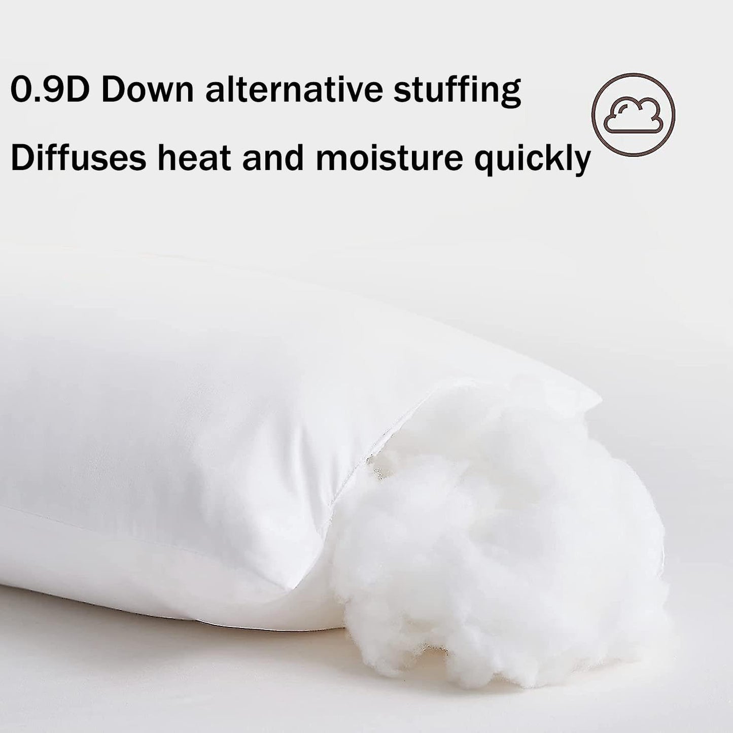 Hotel Collection Bed Pillows Standard Size Set of 2 Back Sleeper Pillow for Adults Stomach Kids Side Sleeping Medium Soft Plush Fluffy White 20x26 inches