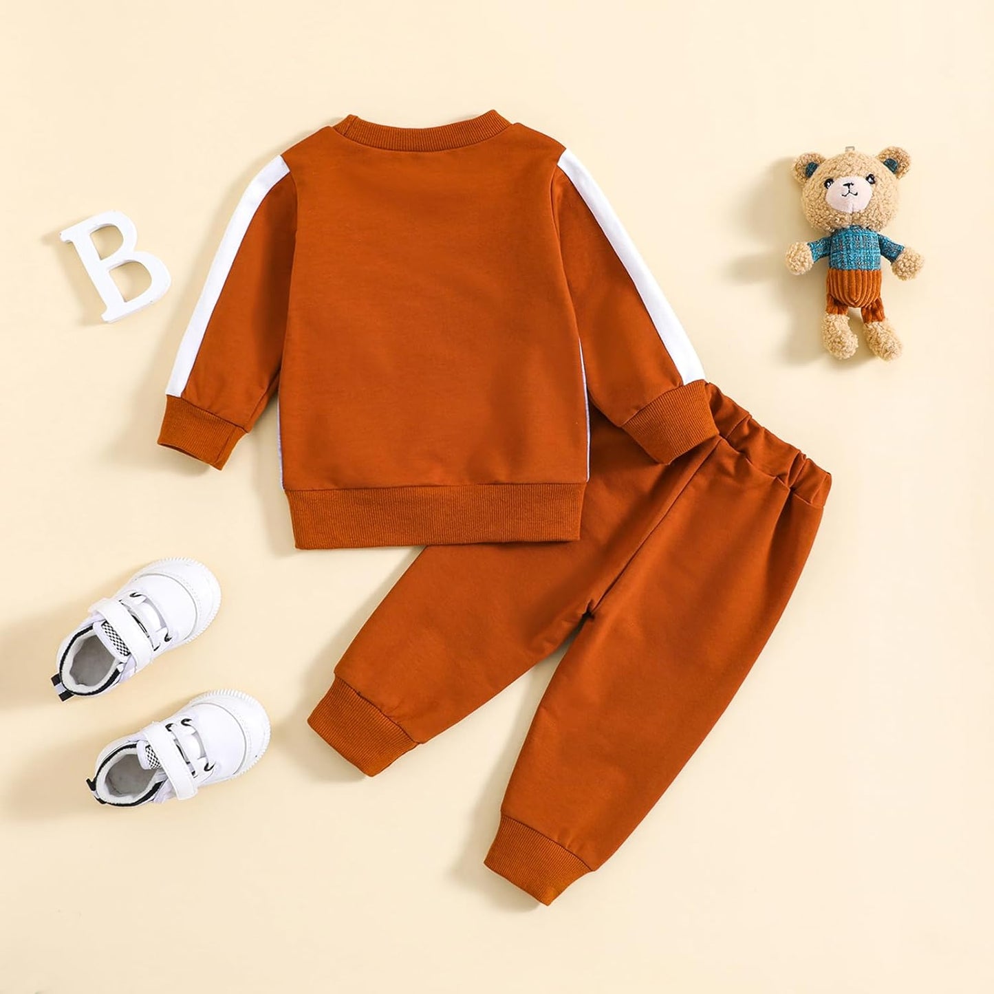 Baby Boy Clothes Fall 6 12 18 24 Months Football Long Sleeve Pullover Tops & Pant Sets Toddler Winter Outfits