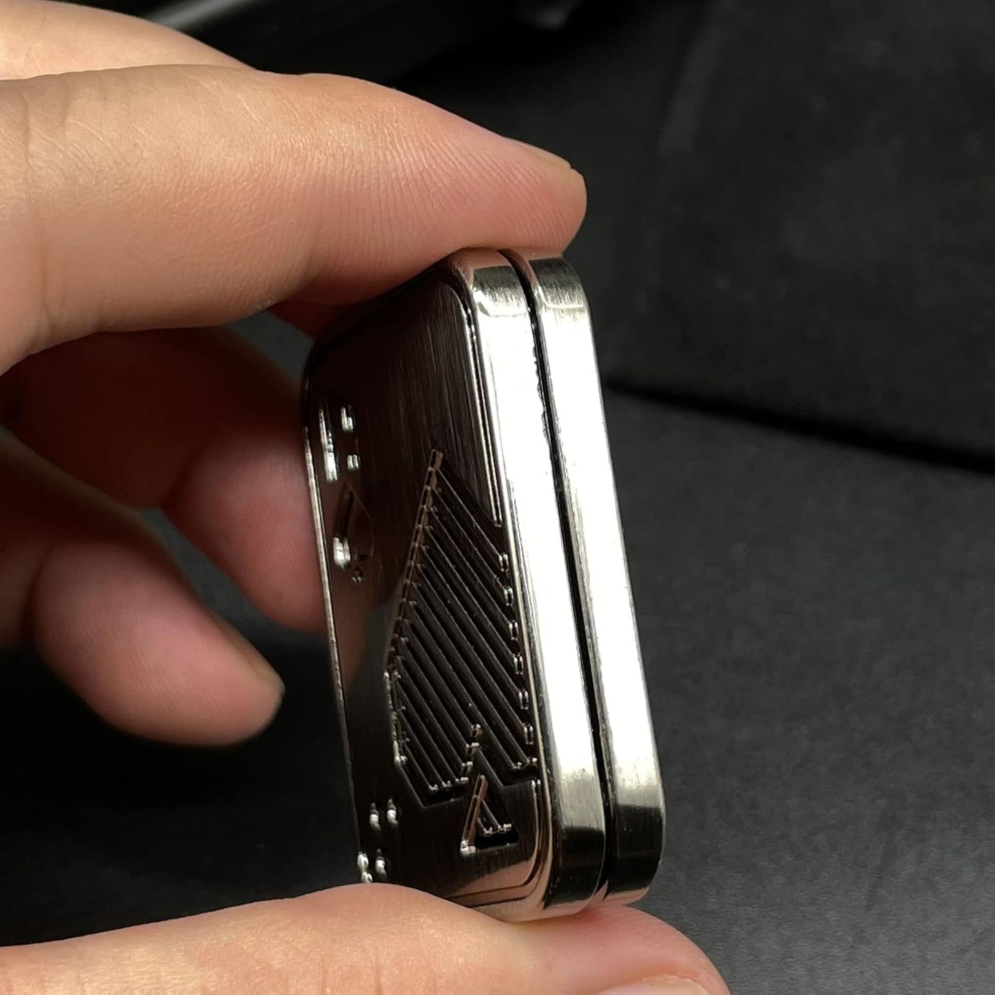 Metal Poker Fidget Slider EDC Adult Fidget Toys ADHD Tool Anxiety Stress Relief Toys Office Desk Toys Gifts for Boyfriend and Father (Spades A)