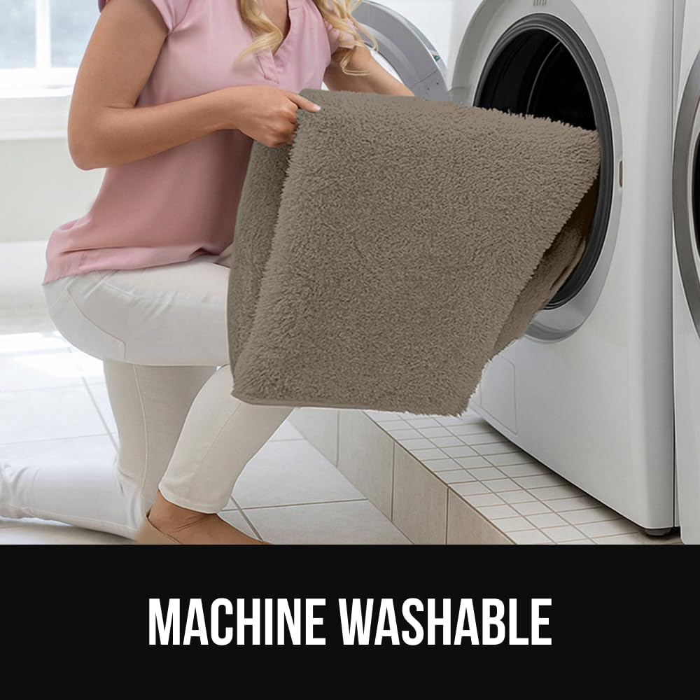 GORILLA GRIP Ultra Soft Washable Area Rug, Stain and Slip Resistant Plush Thick Carpet for Bedroom Living Room, No Shed Floor Rugs, Pet Friendly, Dorm Essentials, Kids Nursery Home Decor, 3x5, Taupe