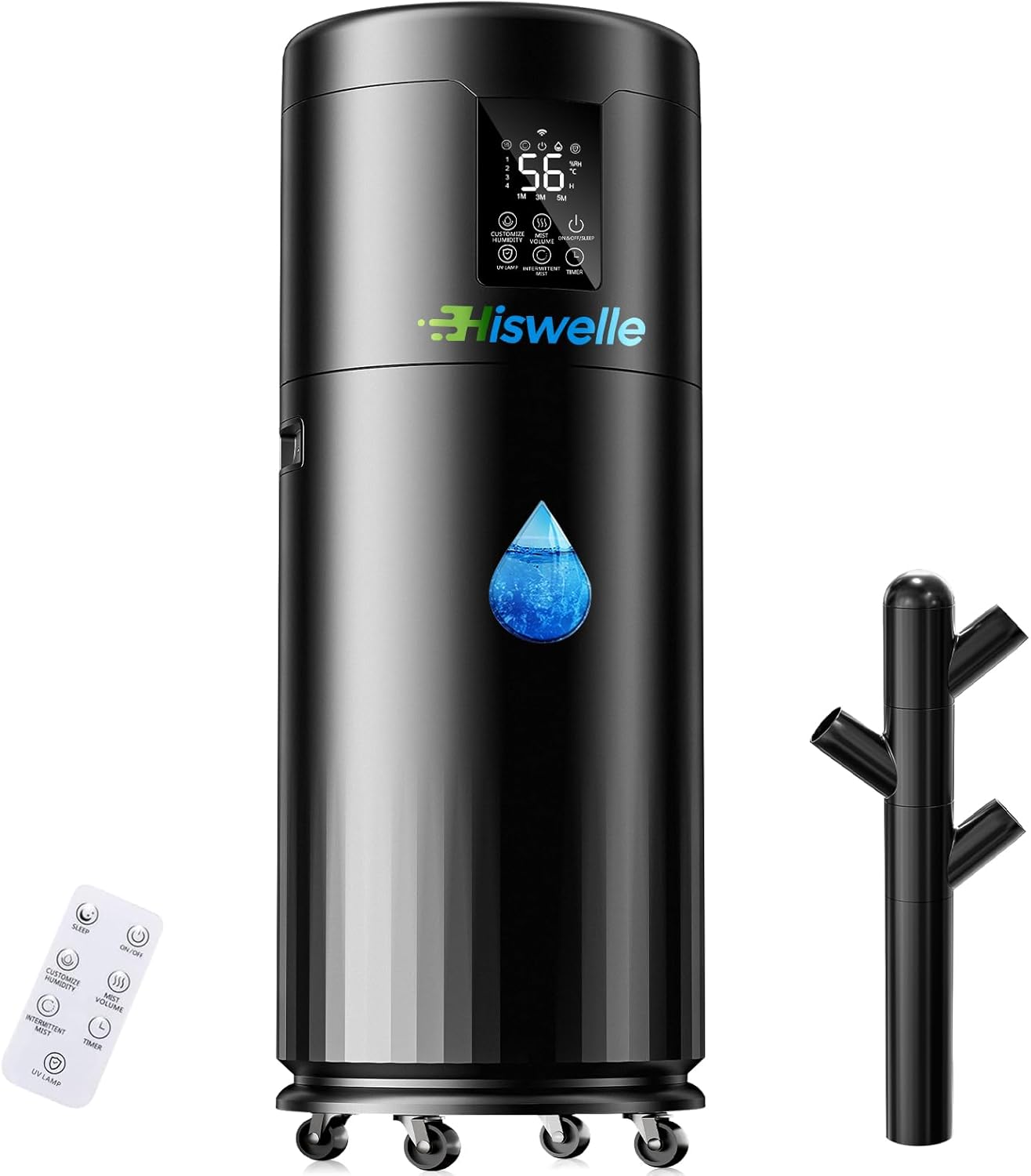 Large Humidifiers for Large Room 2000 sq ft, 17L/4.5Gal Humidifiers for Bedroom, Quiet Floor Humidifier with 4 Mist Mode & Extension Tube for Home Whole House School Office Commercial Plants