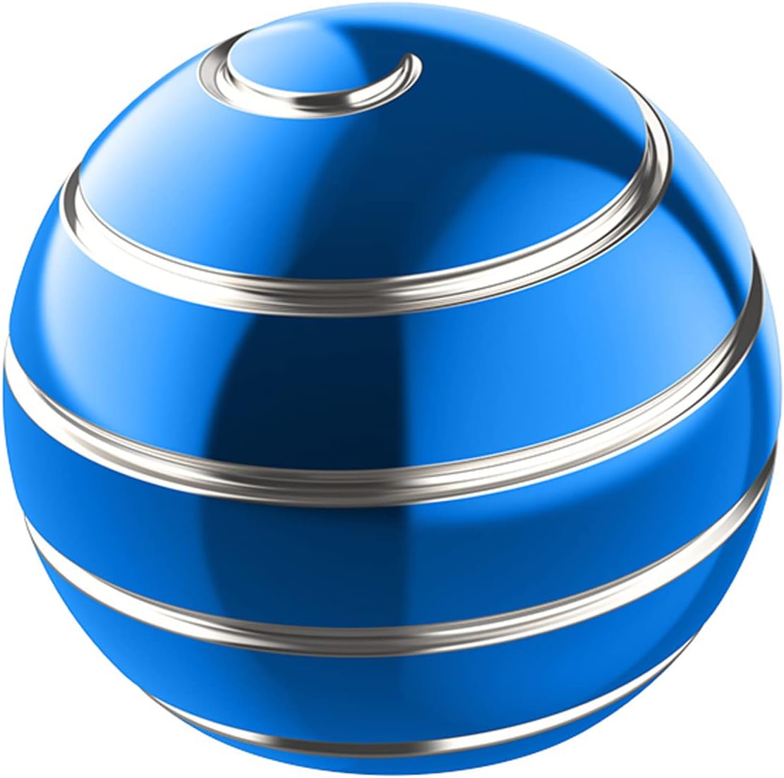 Kinetic Spinning Desk Toy Ball, 2.17'' Fidget Spinner Desk Toys for Office for Adults, Cool Gadgets for Office Desk (55MM, Blue A)