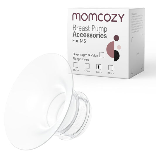 Momcozy Flange Insert 19mm Compatible with Momcozy M5. Original M5 Breast Pump Replacement Accessories, 1PC (19mm)