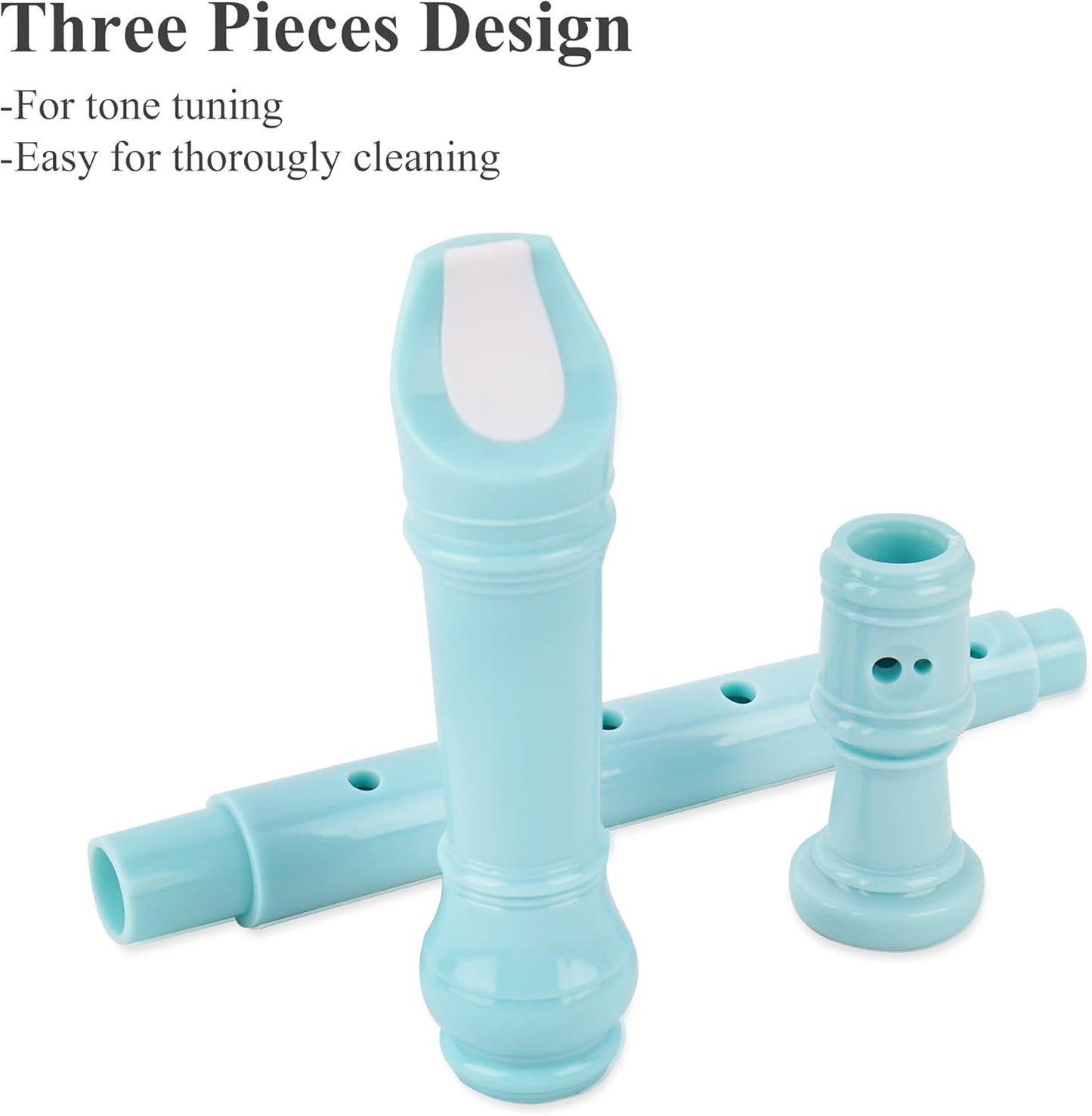 Recorder Instrument for Beginner Adults,8-Hole Soprano Descant Recorder Music Flute with Cleaning Rod & Case Bag For Home Entertainment(2-Green Unicorn2)