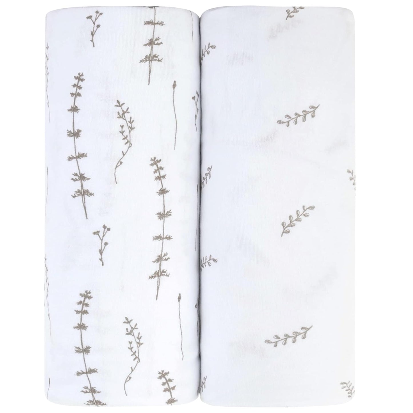 Ely’s & Co. Changing Pad Cover, Diaper Changing Table Sheets, 2 Pack, Cradle Sheet Set for Baby Boys/Girls, 100% Jersey Knit Cotton, Forest Grey Collection, 32”x16”x5”