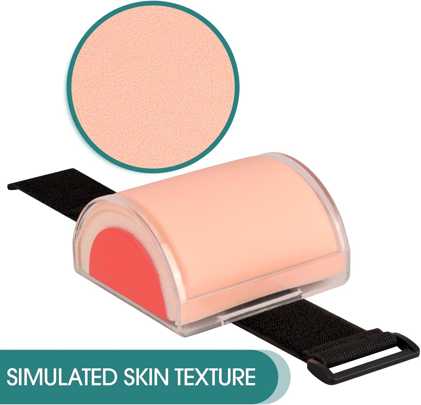 IM,SQ Injection Practice Pad Model with Skin, Subcutaneous Tissue and Muscle Layer for Nurse and Medical Student Training, Wearable Design