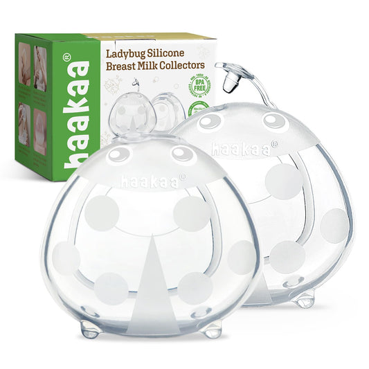 haakaa Ladybug Milk Collector Wearable Milk Collector Ladybug Breastmilk Collector Breastfeeding Milk Catchers Breast Milk Savers 2.5oz/75ml 2 PCS