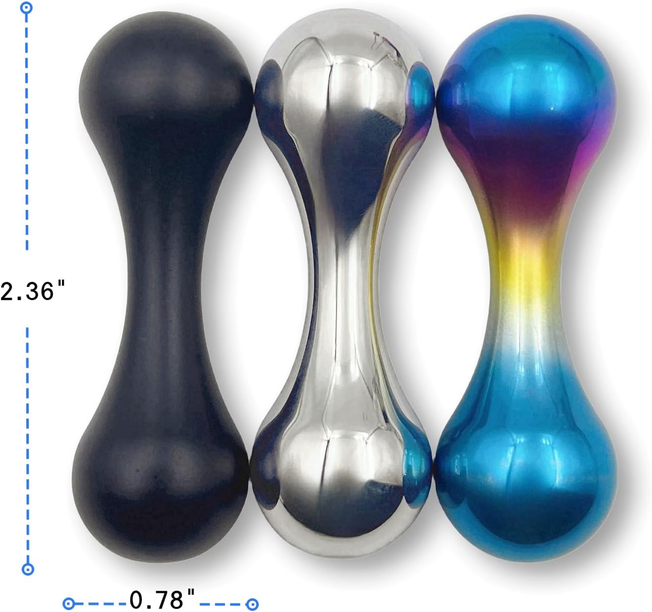 Knucklebone Skill Toys, Small Bone Toys, Made of Metal, Portable EDC Fingers Fidget Toys, Gifts for Skill Players (Aluminium/Black)