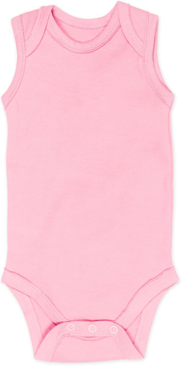 Sleeveless Bodysuits One-piece 100% Organic Cotton for Baby Boys, Girls, Unisex