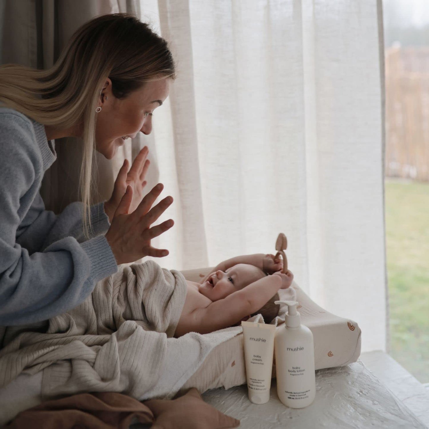 mushie Baby Cream | Healing Ointment for Dry, Chaffed Skin, Diaper Rash, & Minor Scratches | Certified COSMOS ORGANIC | Made In Denmark, 3.38 fl oz (100 mL)