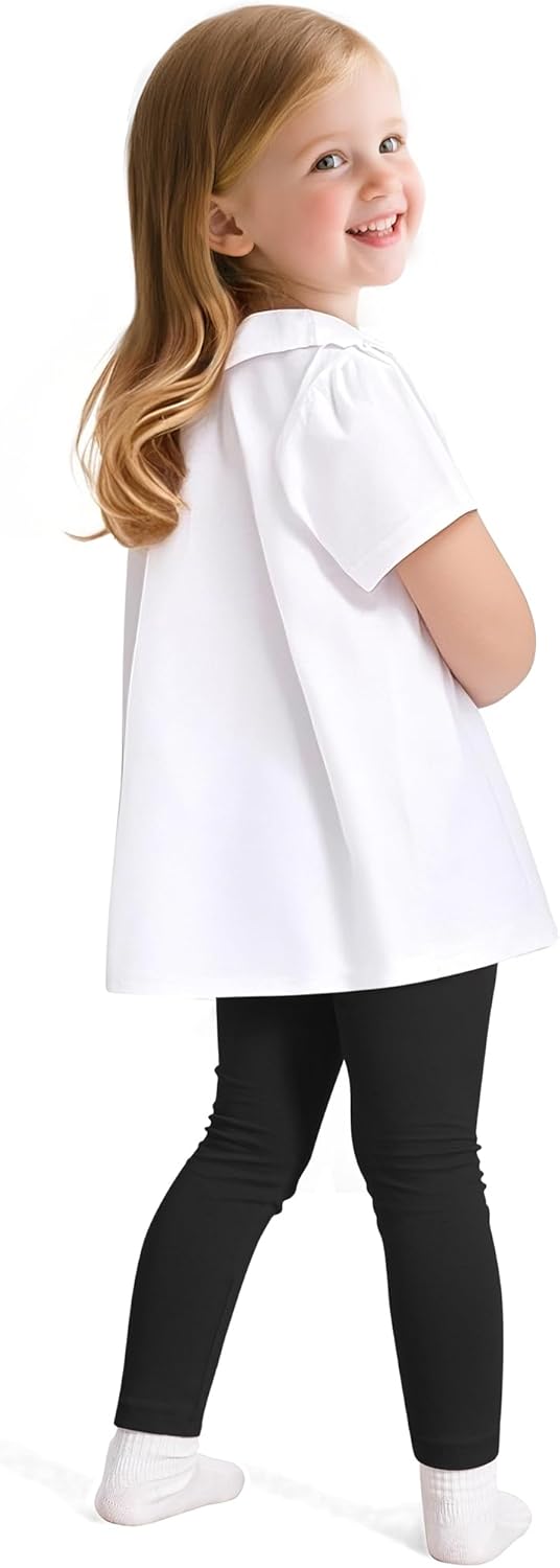 Witwot 3 Pack Baby Girls Leggings Toddler Kids Soft Cotton Pants Size 18M-5T