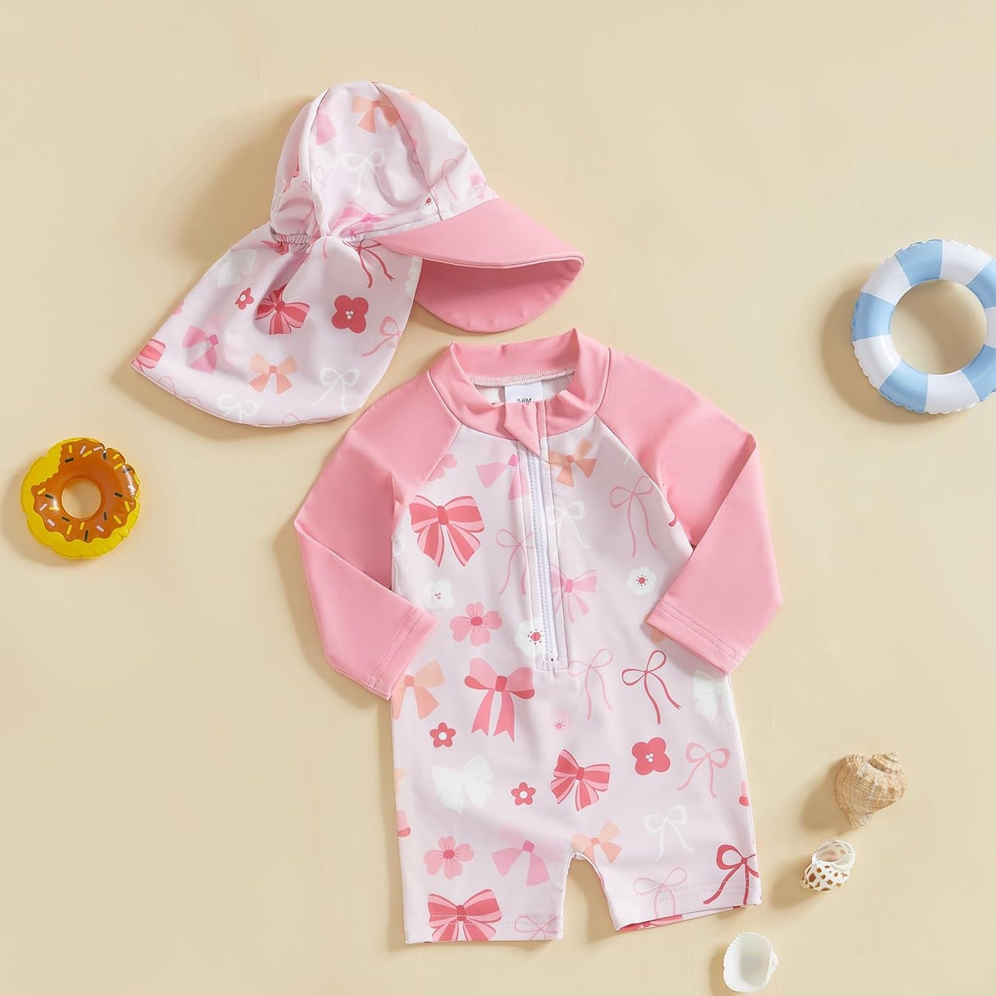 Hnyenmcko Baby/Toddler Boy Rash Guard Swimsuit Long Sleeve One Piece Zipper Swimwear Sunsuit Infant Bathing Suit Beachwear