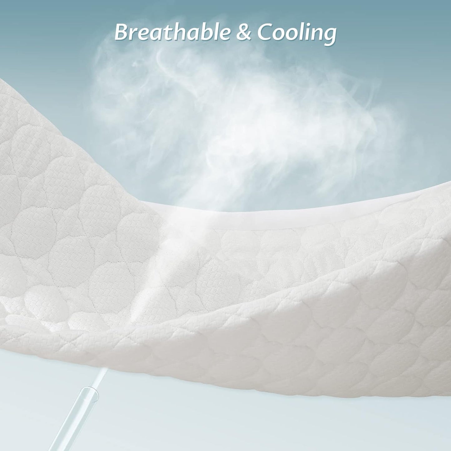 Twin Size Waterproof Mattress Protector Fitted Quilted Mattress Pad Cover with Deep Pocket Up to 15''