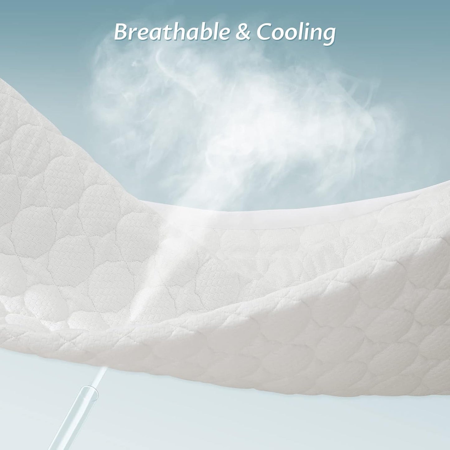 Twin XL Size Waterproof Mattress Protector Fitted Quilted Mattress Pad Cover with Deep Pocket Up to 15''