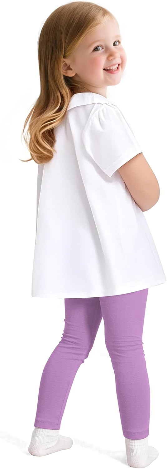 Witwot 3 Pack Baby Girls Leggings Toddler Kids Soft Cotton Pants Size 18M-5T