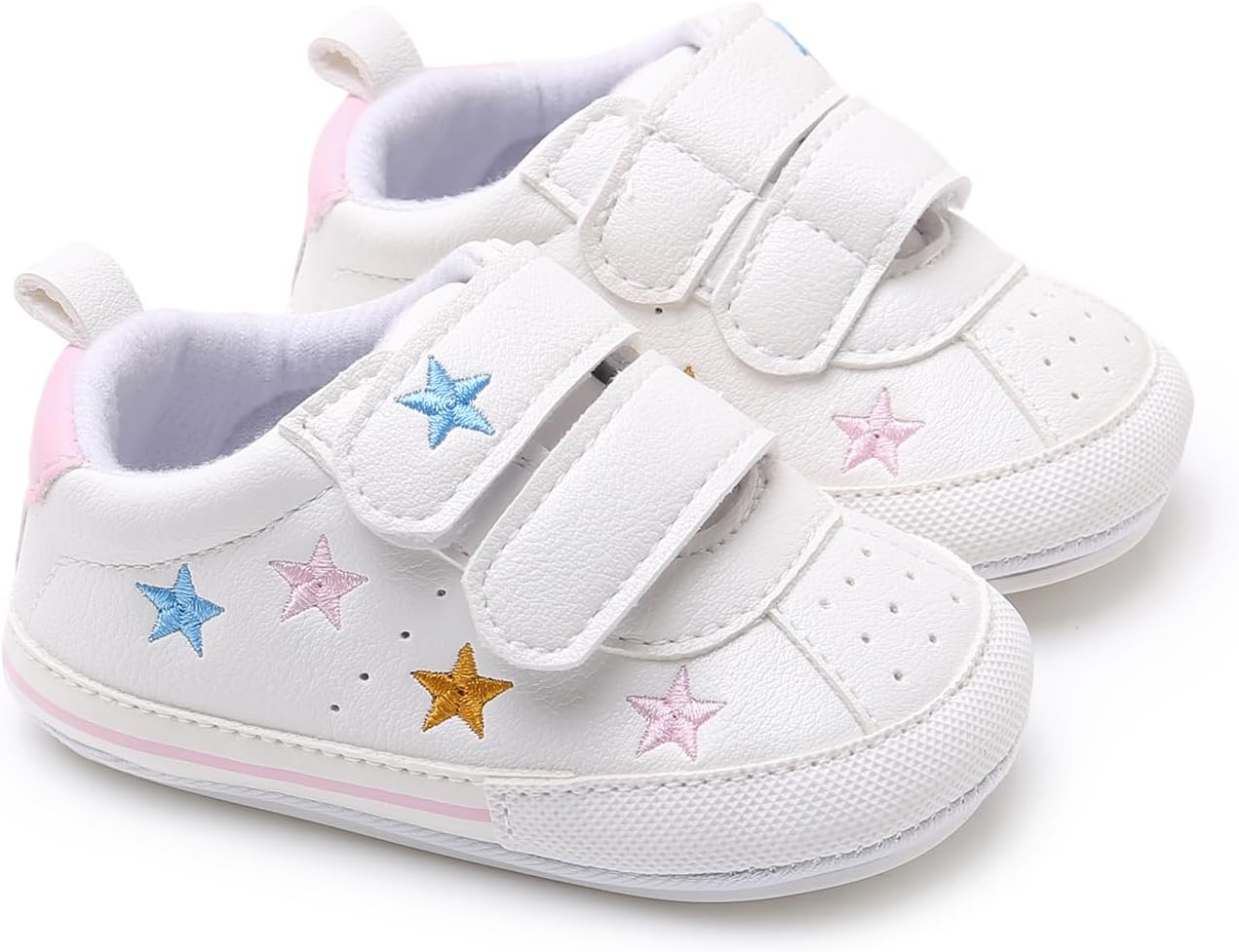 SOFMUO Baby Boys Girls High Top Ankle PU Leather Sneakers Soft Rubber Sole Infant Moccasins Newborn Oxford Loafers Anti-Slip Toddler Wedding Uniform Dress Shoes
