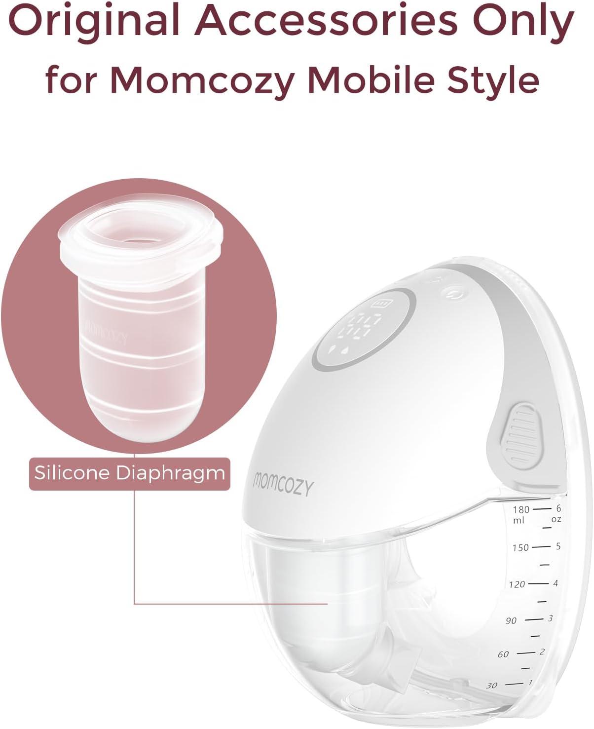 Momcozy Mobile Style | M6 Diaphragm, Original Mobile Style | M6 Breast Pump Replacement Accessories, 2PCS