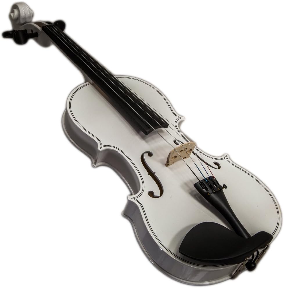 SKY Full Size VN202 Wood White Violin Beautiful Purfling with Brazilwood Bow and Lightweight Case