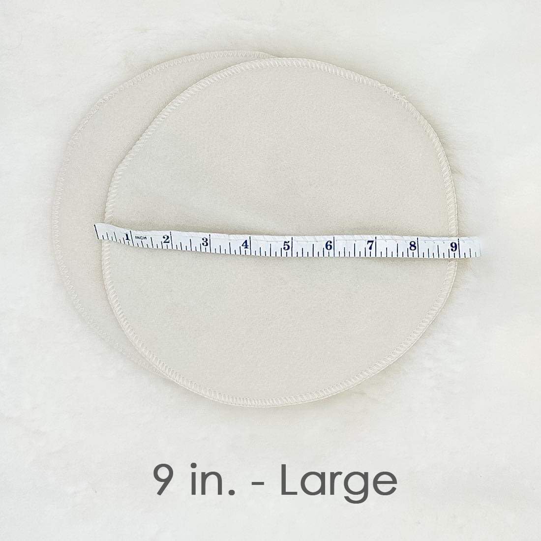 Merino Wool Nursing Pads, Style Softline, Regular Thickness, Size Large - 9 in. Diameter