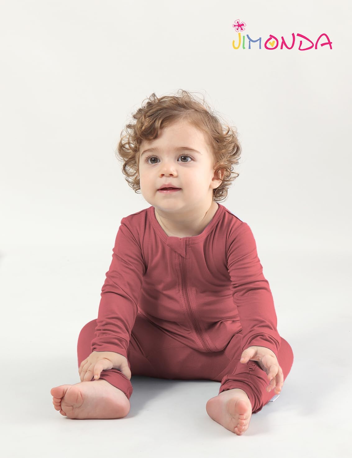 Jimonda Baby Romper Boys Girls Bamboo Pajamas 2-Way Zipper Footless Unisex Long Sleeve Sleepers Sleep and Play 0-24 Months
