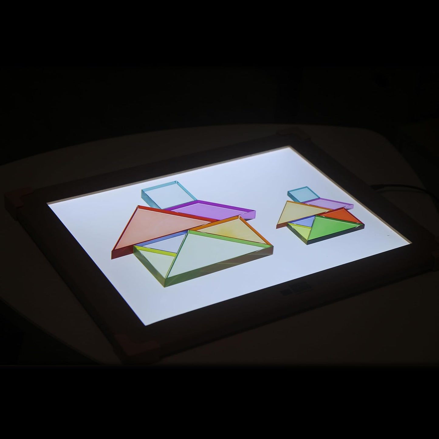 Light Experiment Loose Parts Learning Kit, Light Table Transparent Materials, STEAM Activitis for Kids 3+, Montessori & Reggio Inspired Kindergarten Preschool Classoom Accessary (Mini Size)