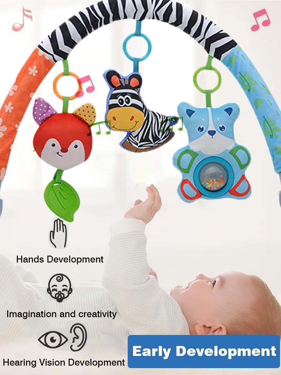 Pau1Hami1ton Baby Stroller Arch Toys, Car Seat Toys,Baby Gifts.S-19(Zebra-1)