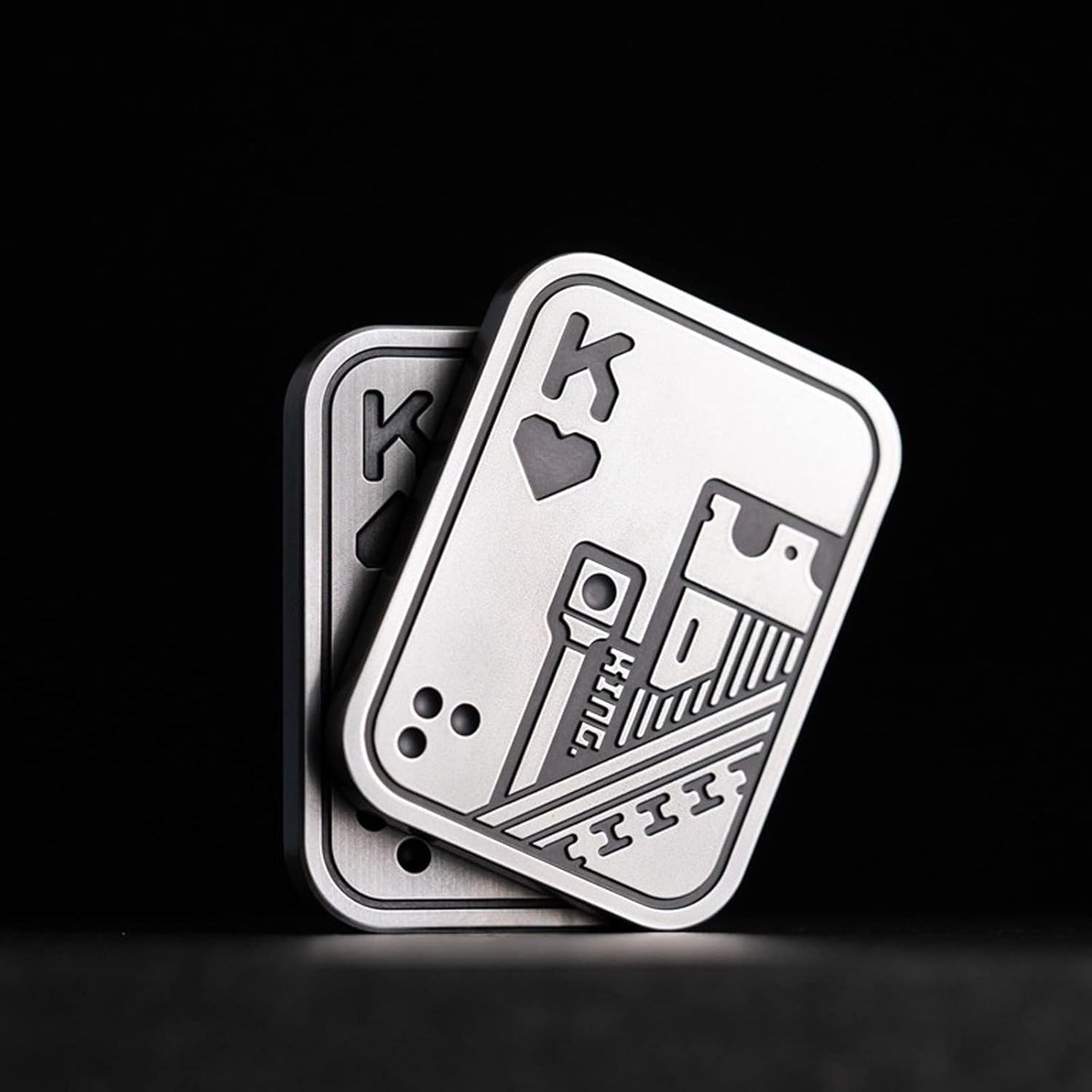 New Decompression Metal Poker Fidget_Slider，Manually Rotate Adult Office Decompression Toys to Relieve Pressure, Tabletop Toys for Adults, （KK）