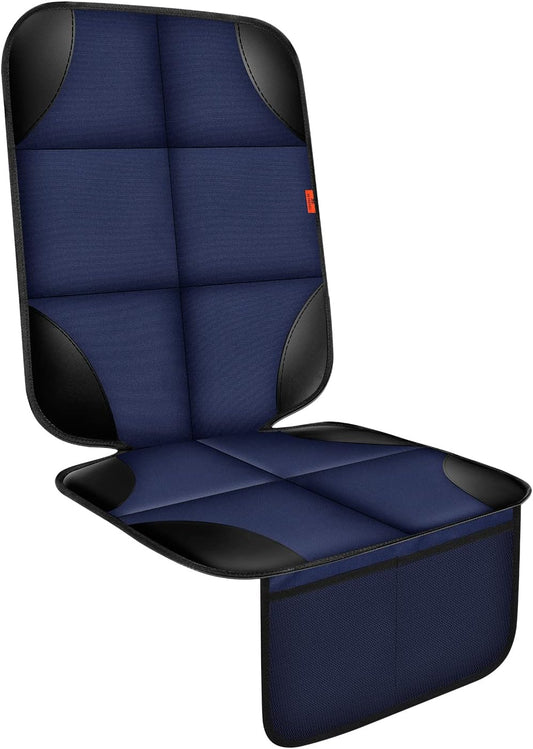 Car Seat Protector 1 Pack Car Seat Cushion Mat Thickest Padding,Waterproof 600D Fabric Car Seat Covers for Non-Slip Backing Mesh Pockets for Baby and Pet (Blue, 1 Pack)