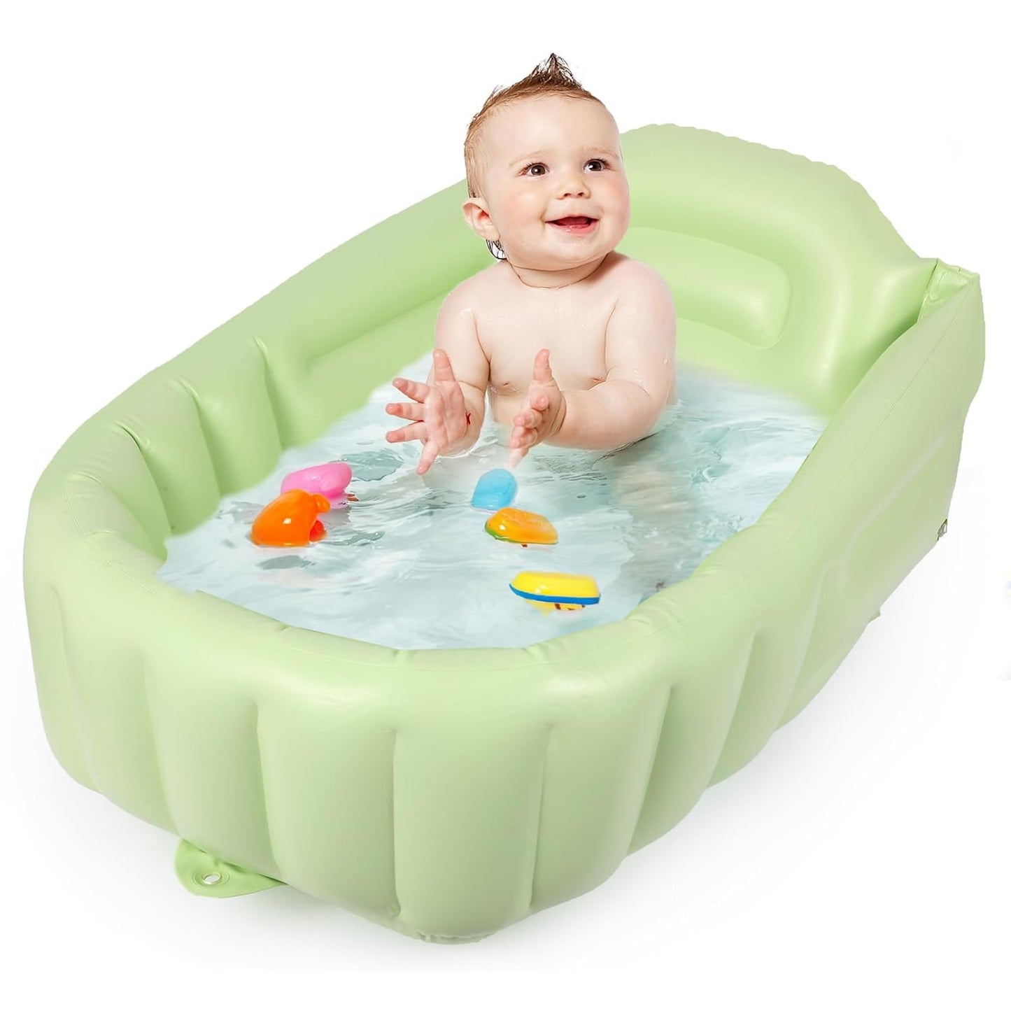 MINK Inflatable Bathtub for Toddlers - Portable Baby Tub with Collapsible Design for Easy Storage - Perfect for Newborns to Infants