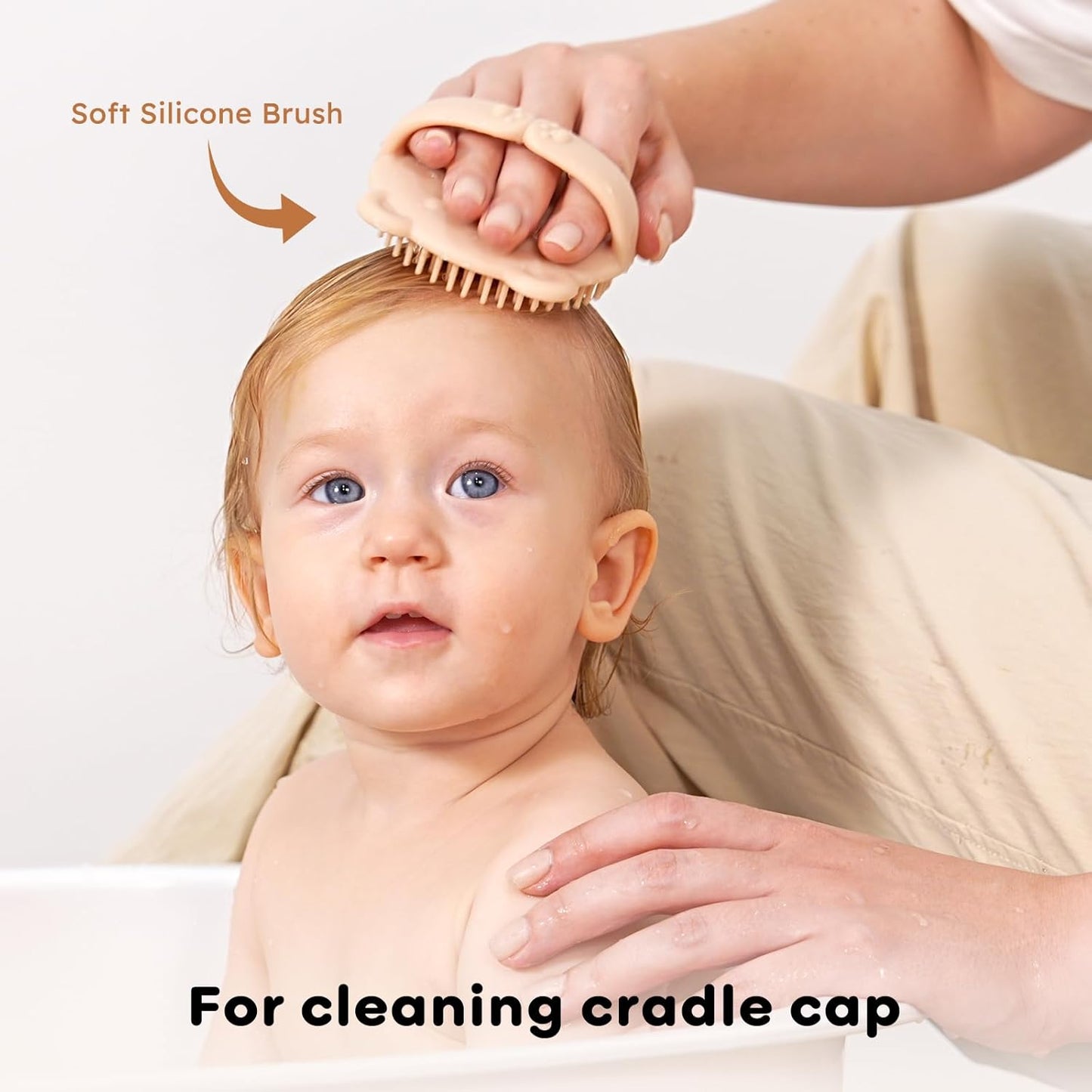 Yoofoss 4 Piece Baby Brush and Comb Set, Wooden Baby Brush with Natural Ultra Soft Goat Hair, Baby Hair Brush for Newborn, Baby Brush Set for Boy Girl