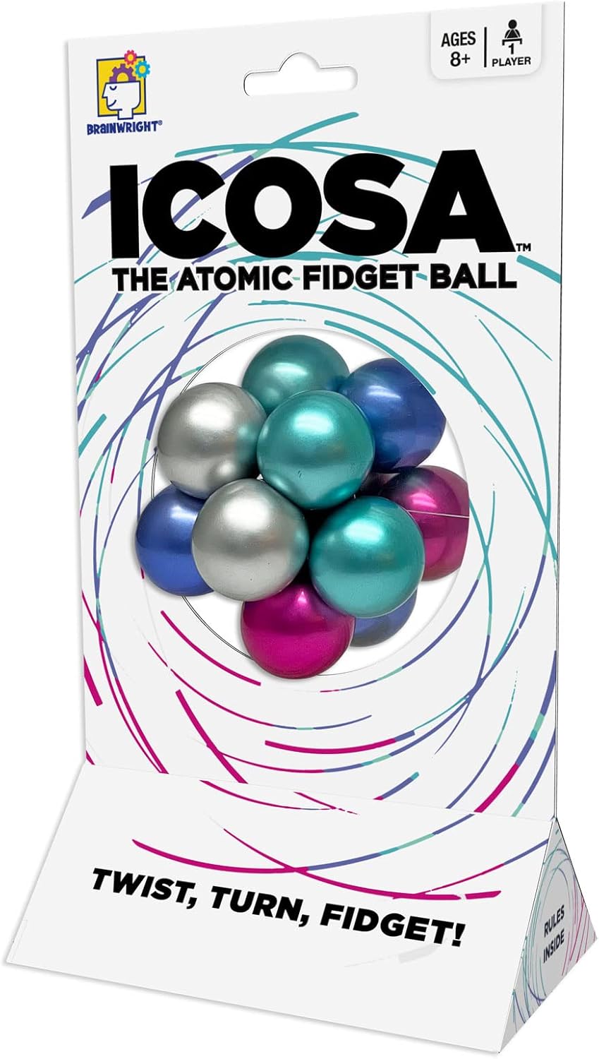 Brainwright - Icosa Ice - The Atomic Fidget Ball. Twist, Turn, Fidget!