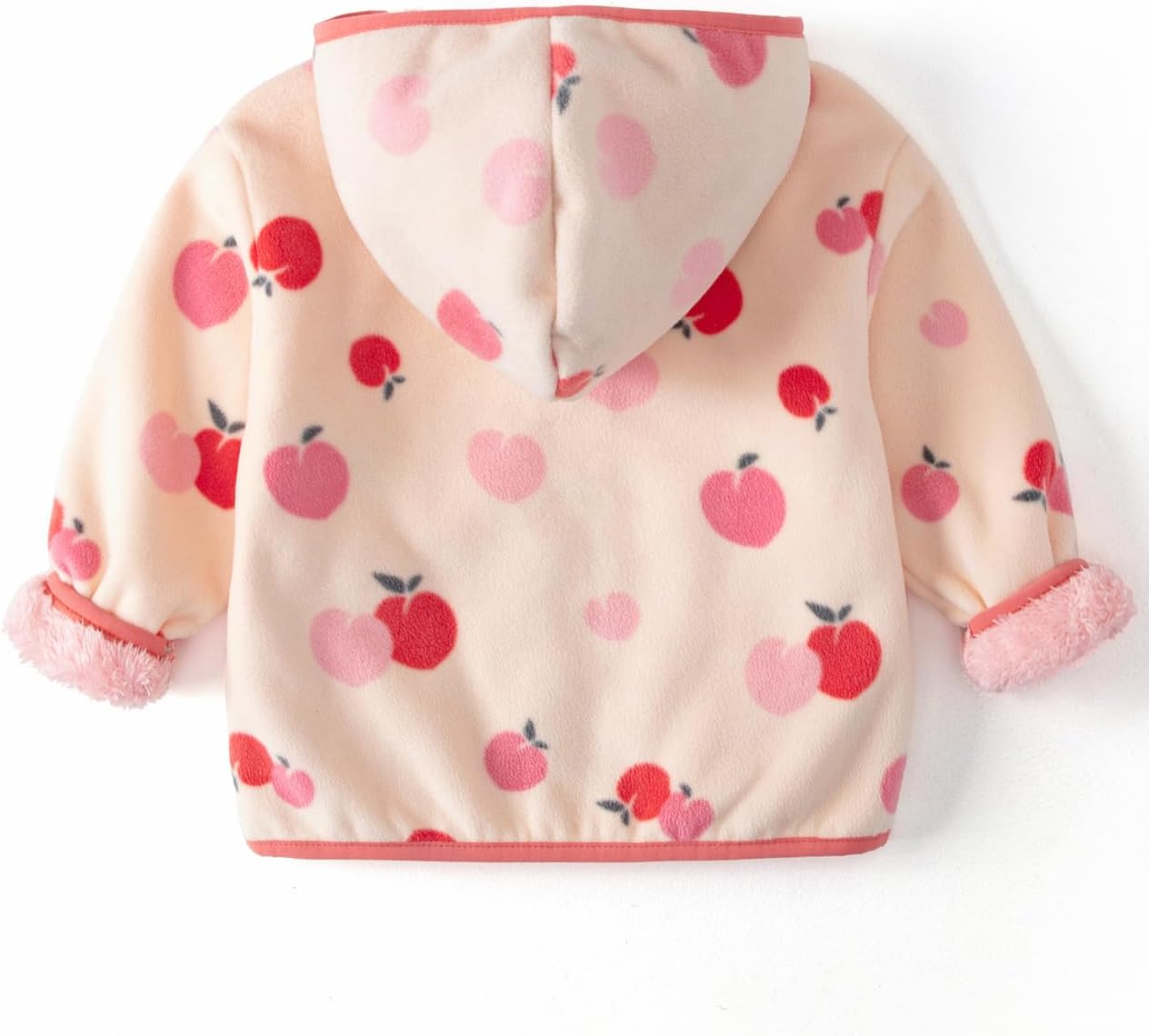 Toddler Printed Polar Fleece hooded Jacket Baby Boys Girls Kids Winter Warm Spring Autumn Outerwear Soft Lightweight