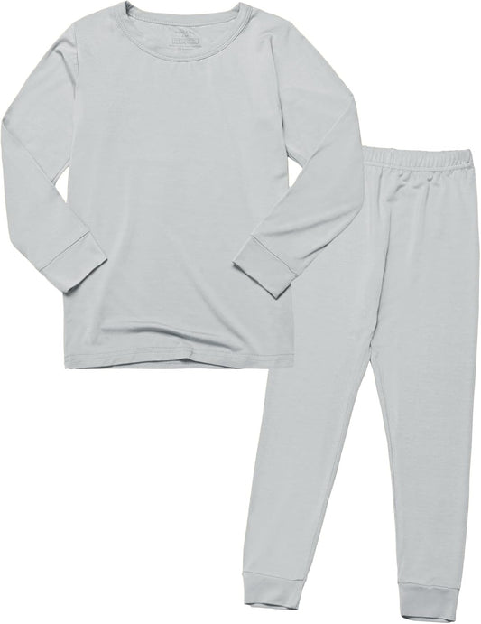 BABY 2T-10Y Toddler Kids Girls Boys Soft Comfy Viscose 2pcs Set Long Sleeve Plain Shirts and Pants Sets